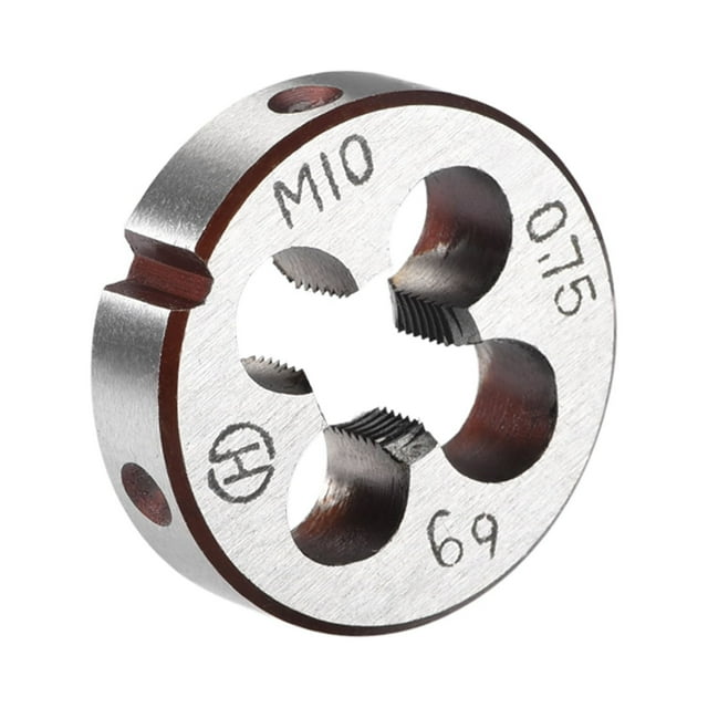 Unique Bargains M10 X 0.75 Metric Round Dies Machine Thread Dies, 30mm OD Round Threading Dies Alloy Steel