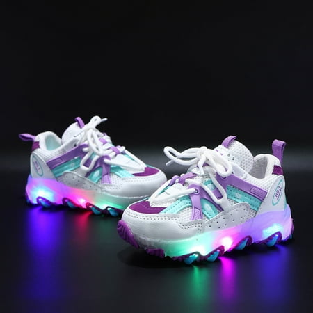 

Hunpta Kids Sneakers Children Kids Baby Girls Boys Sneakers Bling Led Light Luminous Sport Shoes