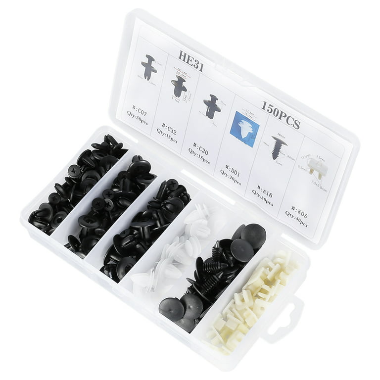 Lieonvis Car Body Retainer Clips Set 6 Size Rivet Fastener Fixing