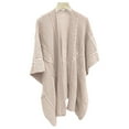 thumbnail image 4 of APEXFWDT Women's Shawl Wrap Poncho Cape Open Front Cardigan Shawls for Fall Winter Knit Shawl Wrap for Women Ladies Fringe Knitted Cardigan Cape, 4 of 7