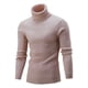 thumbnail image 1 of Suéter de cuello alto para hombre de Europa y Estados Unidos, camisa de color sólido con parte inferior, moda de alto sentido para hombre Joker, 1 of 5