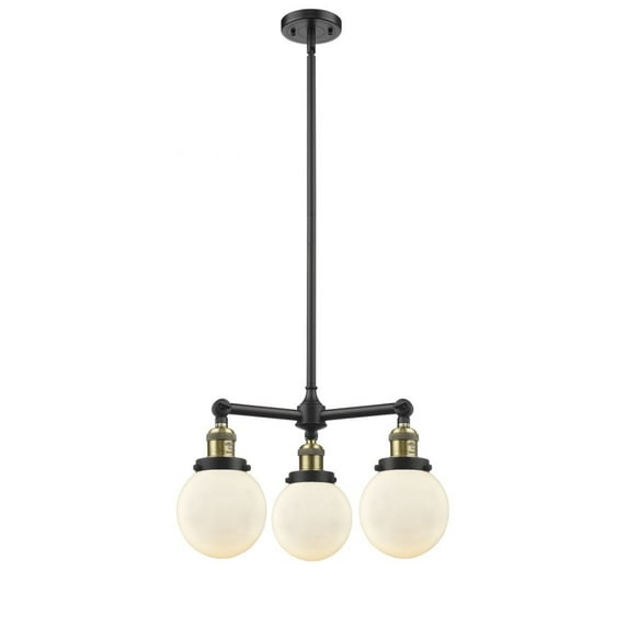 Innovations 3-LT LED Beacon 19" Chandelier - Black Antique Brass - 207-BAB-G201-6-LED