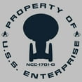 thumbnail image 2 of Women's Star Trek: The Next Generation Property Of The USS Enterprise  Graphic Tee Athletic Heather 2X Large, 2 of 4