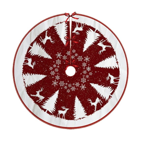 75cm Christmas Tree Skirt and Mat Holiday Floor Decoration for Indoor and Outdoor Festive Decor Rug for Parties and Family Celebrations