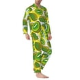 thumbnail image 3 of Kll Kiwi Fruits Summer Sleepwear Mens Flannel Pajamas,Long Cotton Pj Set, 3 of 9