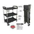 thumbnail image 5 of Olympia Tools Pack N Roll 3 Tier Collapsible Rolling Service Cart, Black, 5 of 5