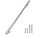 thumbnail image 2 of Modket M1607 Modern Euro Round Cabinet Handle 304 Stainless Steel — 14" Overall Length, 11-3/8" (288mm) Hole Centers, Brushed Nickel— 25-Packs, 2 of 8