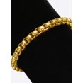 thumbnail image 3 of POP Bracelet 18K Gold Plated Stainless Steel Jewelry Fashion 4mm Diameter 8" Length ROLO Chain, 3 of 6