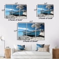 thumbnail image 4 of Designart "Monochrome Beach Hawaii Blue wall decor" Nautical & Beach Metal Wall Décor Set, 4 of 5