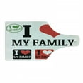 thumbnail image 1 of Family Cutting Board, Signs I Love My Family Emblems Stamp Colorful Retro Classic Composition, Decorative Tempered Glass Cutting and Serving Board, Wine Bottle Shape, Multicolor, by Ambesonne, 1 of 1