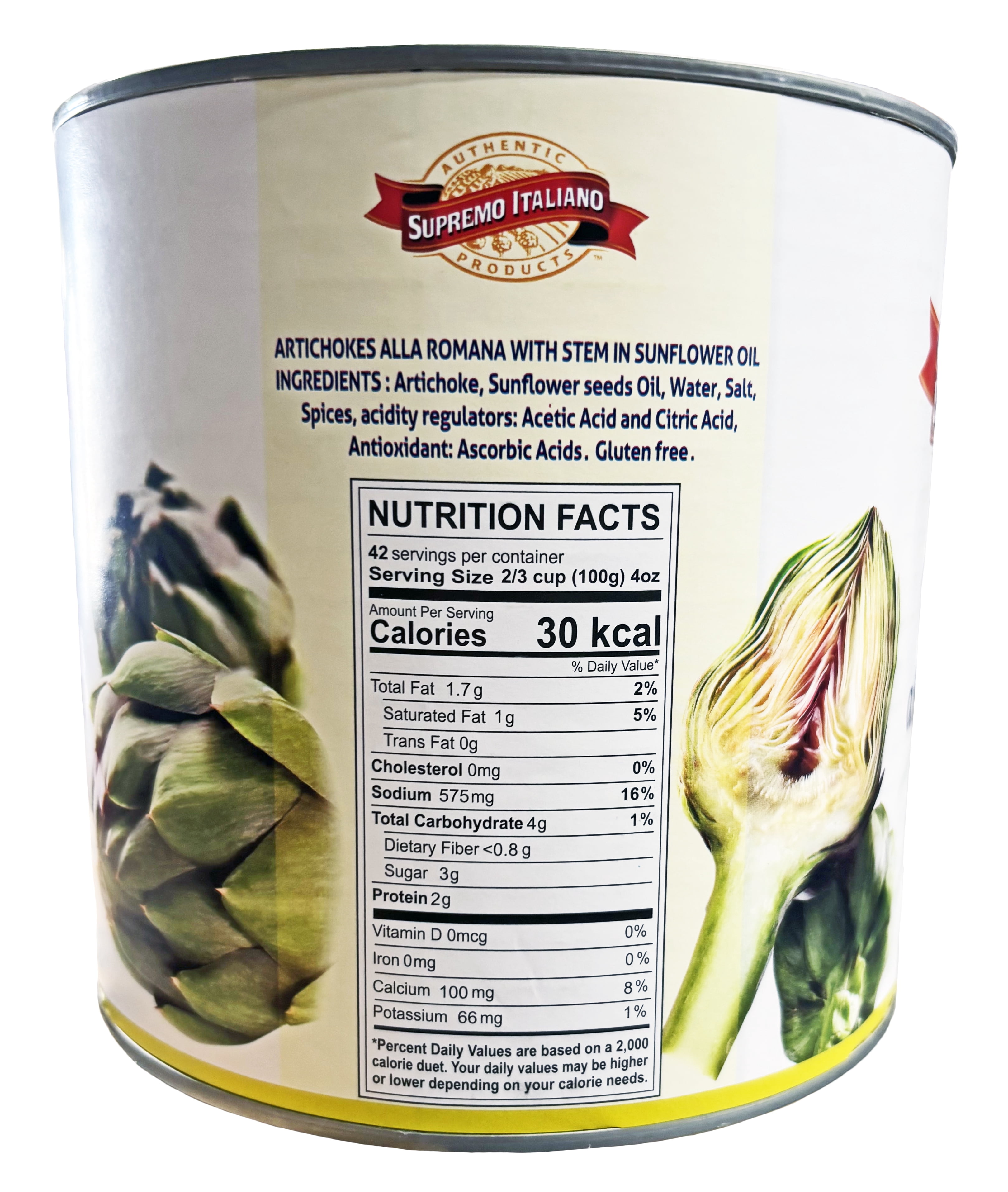 Supremo Italiano Whole Artichoke Hearts 54.67 oz