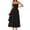 Black, variant on Wdgfv Womens Summer Boho Strapless Maxi Dress 2026 Casual Sleeveless Off Shoulder Smocked Tiered Beach Long Sundress Black XL