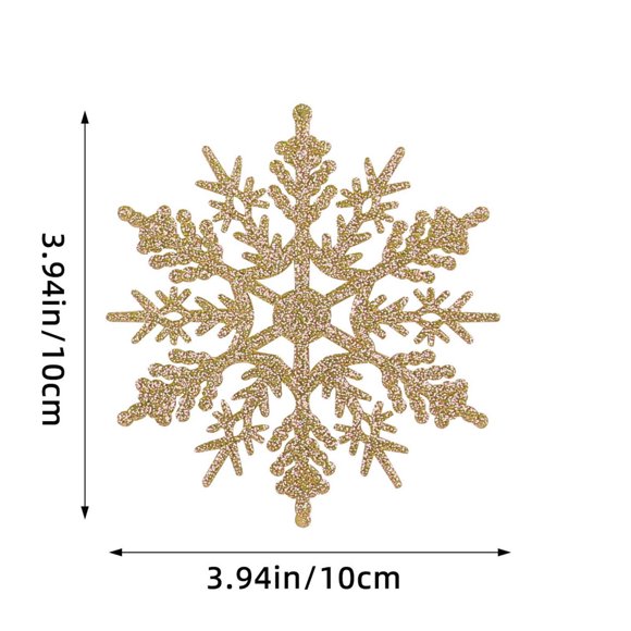 RKSTN christmas deals 12pcs Christmas Decorations 10CM Snowflake Plastic Snowflake Christmas Tree Decoration Hollow Snowflake Pendant