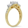 thumbnail image 2 of Dazzlingrock Collection 1.50 Carat (ctw) 14k Round Diamond Ladies 3 Stone Engagement Bridal Ring 1 1/2 CT, Yellow Gold, Size 5, 2 of 4