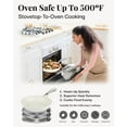 thumbnail image 3 of Gotham Steel 5.5 Qt Saute Pan with Lid, Diamond Reinforced Ceramic Nonstick Deep Frying Pan, Large Jumbo Cooker Frying Skillet with Stay Cool Handles, Oven & Dishwasher Safe, Cream/Silver Handles, 3 of 9