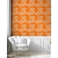 thumbnail image 5 of Ambesonne Orange Peel & Stick Wallpaper for Home, Japanese Tree Birds Art, 13"x100", Marigold White, 5 of 6