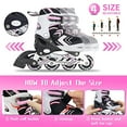 thumbnail image 4 of Nattork Adjustable Inline Skates,Girls Inline Skates for Kids with Full Light Up Wheels, Beginner Skates Fun Illuminating Roller Skates for Kids Boys and Ladies, 4 of 7