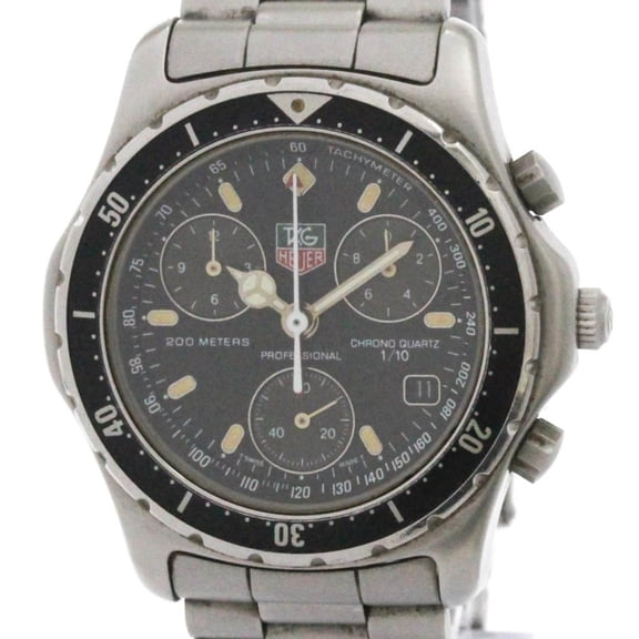 Pre-Owned TAG HEUER Professional Chronograph Steel Quartz Mens Watch 570.206 (Good)