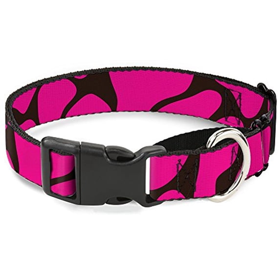 Buckle-Down Giraffe Spots Black Fuchsia Martingale Dog Collar