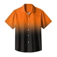 thumbnail image 4 of Inglocry Men's Fashion Shirts Gradient Color Hawaiian Shirt Buttons Up Summer Beach Dress Shirts Orange 2XL, 4 of 5