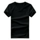 thumbnail image 1 of Camisa Elvqul para Hombre Playa Manga Corta Liso Negro Cuello en V, 1 of 8