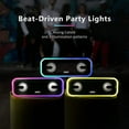 thumbnail image 6 of DOSS Blue Wireless Bluetooth Speaker, 15Hrs Long Playtime, 24W Impressive Sound with Booming Bass, IPX6 Waterproof, Wireless Stereo Pairing, Mixed Colors Lights, 66 FT Connectivity, 6 of 7