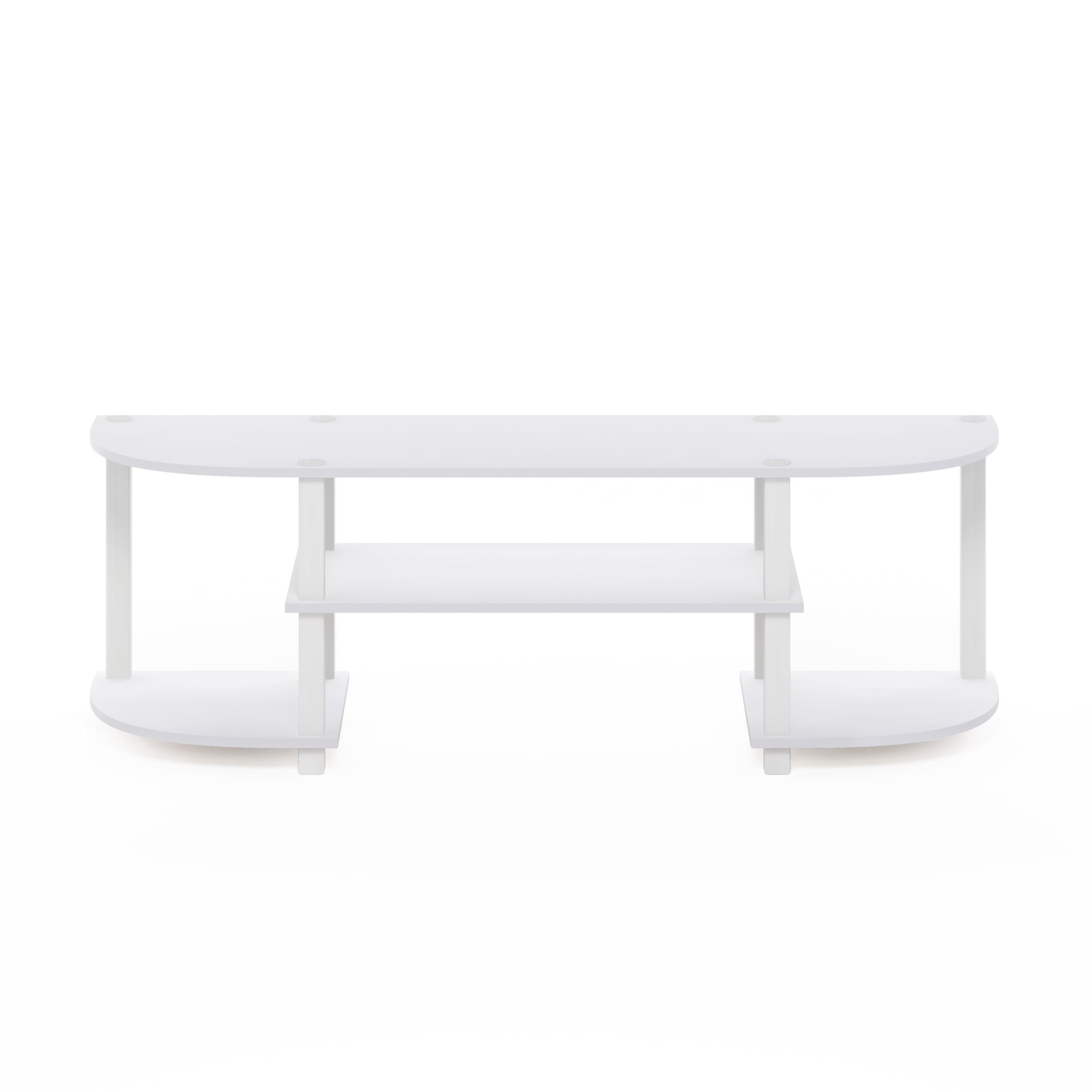 Furinno Turn-S-Tube Wide TV Entertainment Center, White
