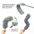 thumbnail image 4 of Plumero con cabezal flexible para techos altos, plumero extensible con material de microfibra para limpieza por carga electrostática, varilla telescópica de acero inoxidable para ahorrar espacio de, 4 of 5