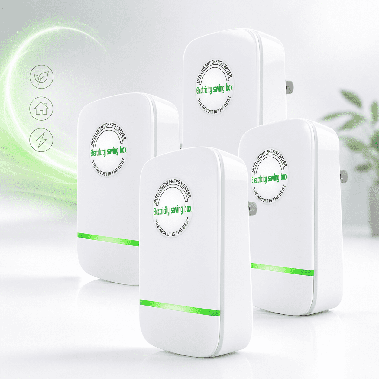 Smart Power Saver Plug, 2026 Electricity Saving Box Energy Saving Device with Voltage Stabilizer Surge Protector Overload Protection Compact Plug and Play for Home Office