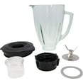 thumbnail image 4 of Ensemble Complet de Remplacement de 6 Pcs de Gobelets Ronds en Verre de 48 Onces avec Couvercle de Base de Bocal, Lame, Joint, Couvercle Rond, Remplissage Central - Compatible avec les Mélangeurs Oster et Osterizer Standard, 4 of 8