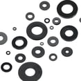 thumbnail image 4 of Uxcell M6 Nylon Flat Washer, 150 Pack 6mm ID 12mm OD 1.5mm Thick Sealing Spacer Gasket Ring, Black, 4 of 6