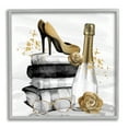 thumbnail image 5 of Stupell Industries Trendy Fashion Heels Book Stack Dazzling Champagne Graphic Art Gray Framed Art Print Wall Art, Design by Kim Allen, 5 of 5