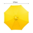 thumbnail image 2 of 270CM Umbrella Replacement Canopy UV Protection Outdoor Garden Patio Backyard Parasol Market Table Top Umbrella Replacement Fabric Cloth Cover-Yellow, 2 of 6