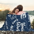 thumbnail image 2 of 1 Pcs Long Distance Relationship Gifts, Boyfriend Gifts From Girlfriend, Boyfriend Birthday Gifts Blankets, Romantic Gifts For Him Fathers Day Christmas Valentines, To My Boyfriend, 2 of 5