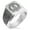 Silver, variant on Stainless Steel Majesty Thor's Hammer Mjolnir Viking Needle Stripe Pattern Biker Style Polished Ring