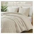 thumbnail image 7 of TiaGOC Tannish Grey Comforter Set Queen Size, 3 Pieces Boho Tufted Bedding Set & Collections, All Season Bed Set (90x90In Comforter and 2 Pillow Shams), 7 of 7