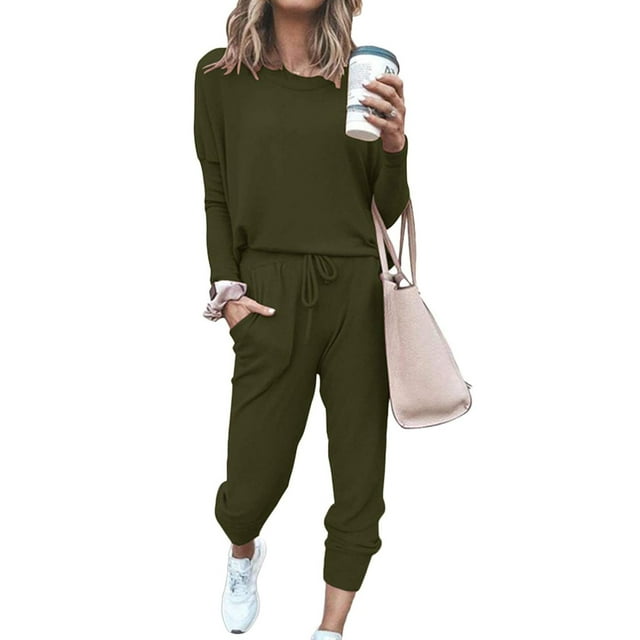 Conjunto Deportivo PRETTYGARDEN Mujer 2 Piezas Manga Larga Talle S