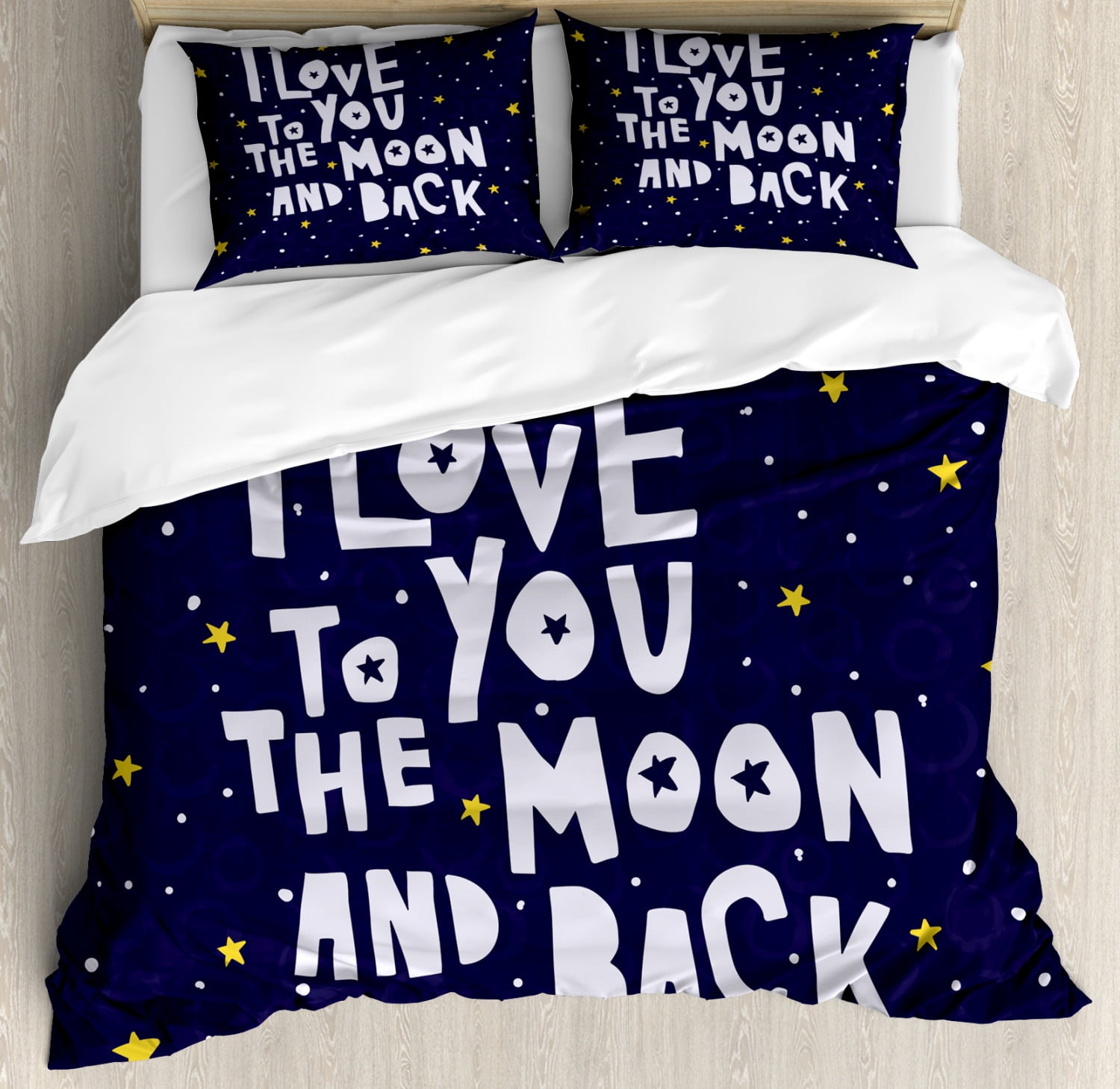 3D Star Moon 40 Bed Pillowcases Quilt Duvet Cover Set Single Queen King AU Carly 