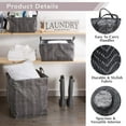 thumbnail image 3 of Contemporary Home Living Set of 2 Black and White Storage and Laundry Bin 9.50", 3 of 8