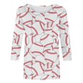 thumbnail image 5 of Raeneomay 3/4 Length Sleeve Womens Tops Ladies Saint Patrick Casual Round Neck T-Shirt Loose Top, 5 of 5