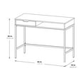 thumbnail image 3 of OS Home and Office Furniture 40" Wood Writing Desk with Drawer in Ash/Black, 3 of 5