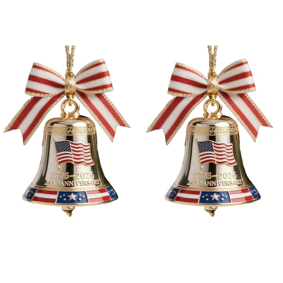 Ywmsfl Handmade Christmas Tree Decoration 250th Anniversary Patriotic Bell Ornament