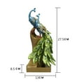 thumbnail image 4 of 2 Pieces Wall Clock Cat Figurine Peacock Statue Glass Animal Sculpture for Living Room Office Bedroom Decoration Gift, 4 of 8