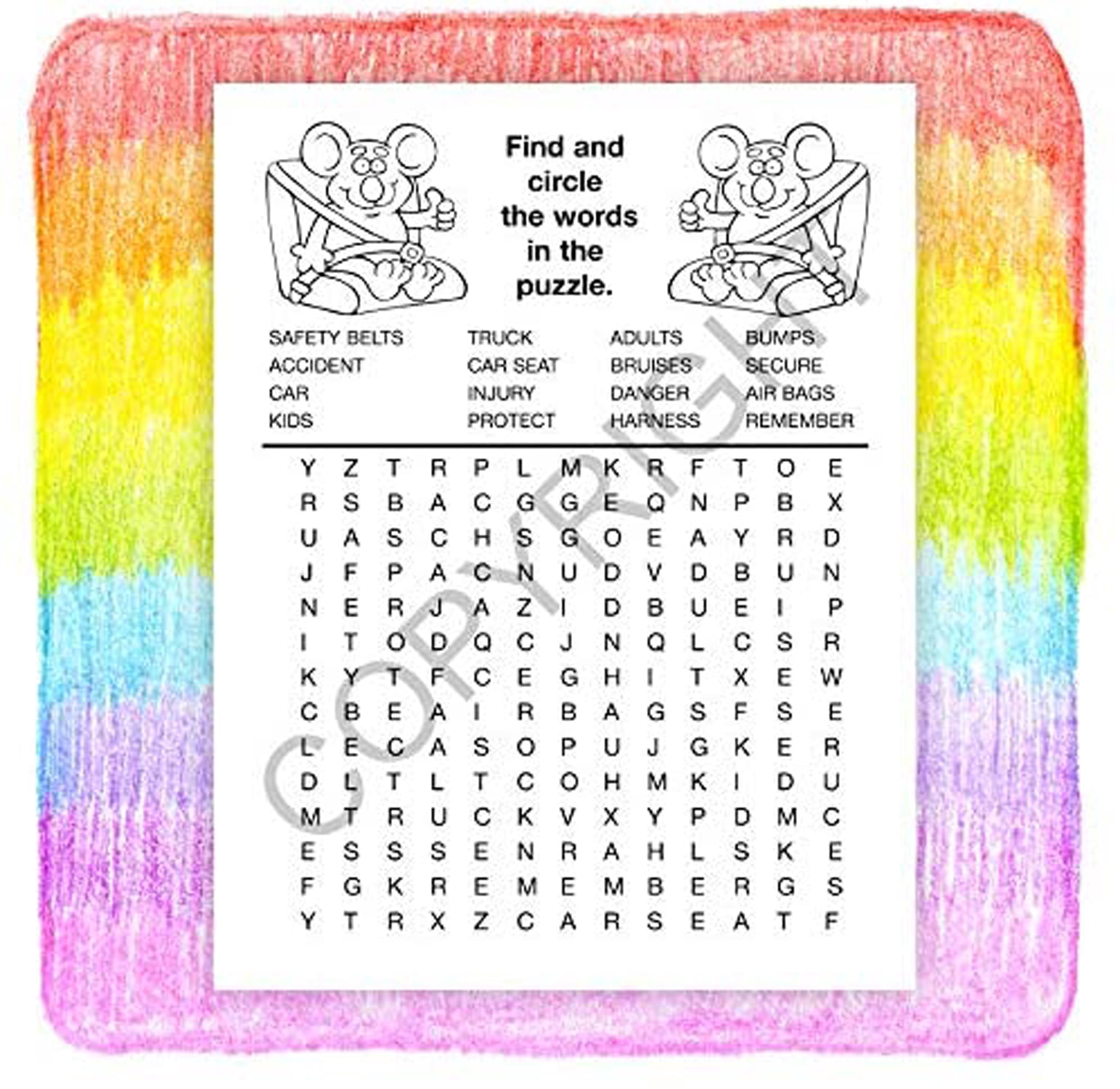 ZoCo: 25 Pack - Buckle up for Safety - Kid's Educational Coloring & Activity Books