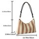 thumbnail image 4 of Bolsa para axila para mujer para axila con rayas de tejido suave para regalo de cumpleaños (caqui) Tmvgtek Para Estrenar, 4 of 9