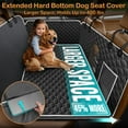 thumbnail image 3 of Back Seat Extender for Dogs, Hard Bottom Dog Car Seat Cover for Back Seat with Removable Pad, Waterproof Dog Hammock for Car, Rear Seat Protector Holds 400lbs for Car, SUV, Truck, Black, 3 of 9