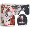 thumbnail image 1 of JSDART Abstract Watercolor Painted By Me Nice Your Projects 3 Piece Bathroom Rugs Set Bath Rug Contour Mat and Toilet Lid Cover, 1 of 2