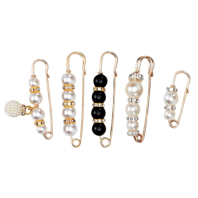KAKOWELY 5Pcs Delicate Brooches Set Clothes Buckles Fastening Tools Cardigan Buttons,2.95X"X0.79"X0.39"