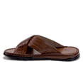 thumbnail image 3 of Men's 82622 Leather Lined Criss Cross Over Slip On Slides Sandals, 3 of 4