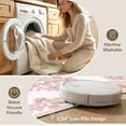 thumbnail image 5 of ODIKA Pink Delicate Motif Blush Ivory Symmetrical Alfombra Para Pet Friendly & Kids Safe Play for Playroom, Bedroom, Reading Nook, 5 of 7
